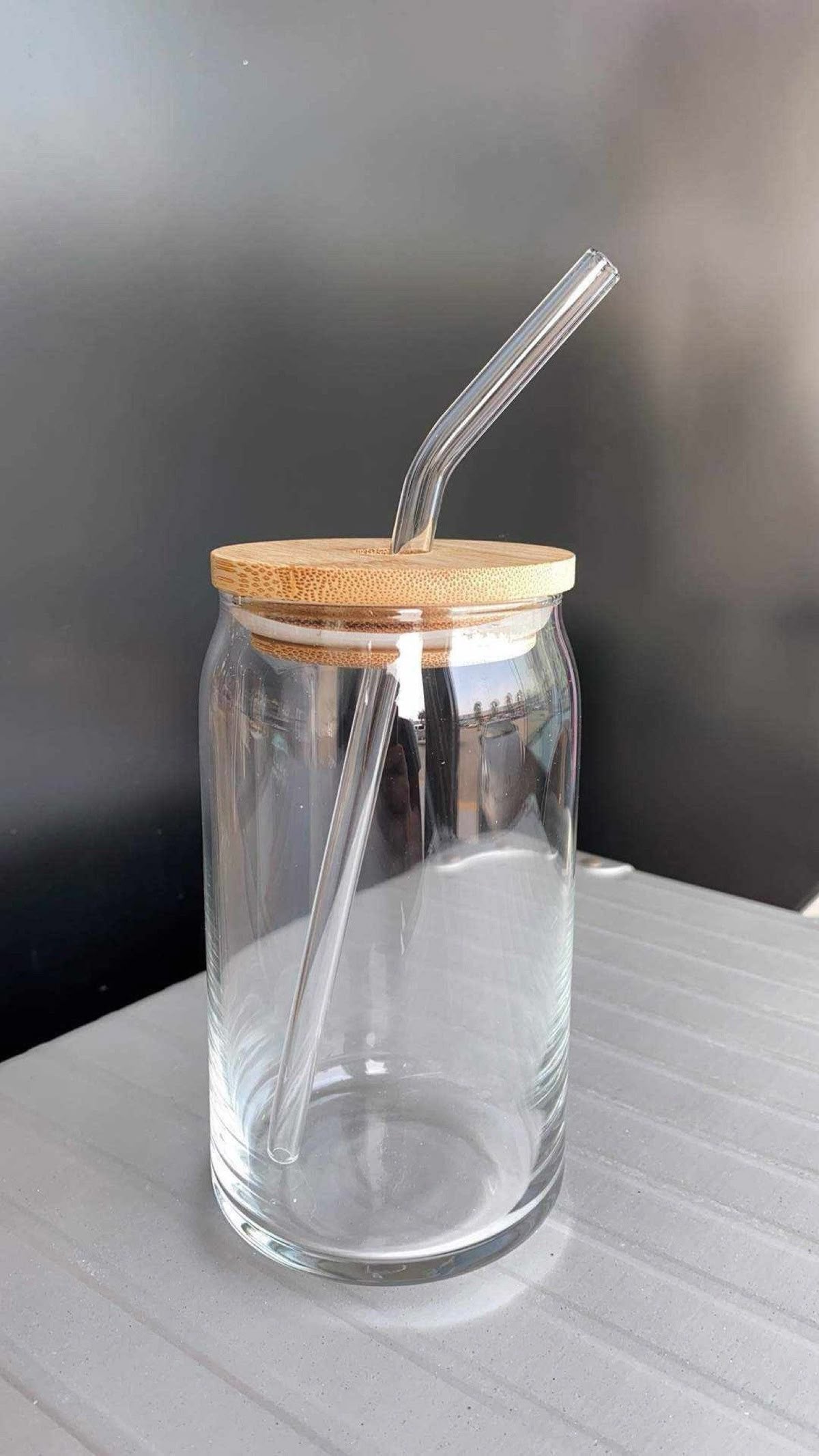 Glass Straw Cup